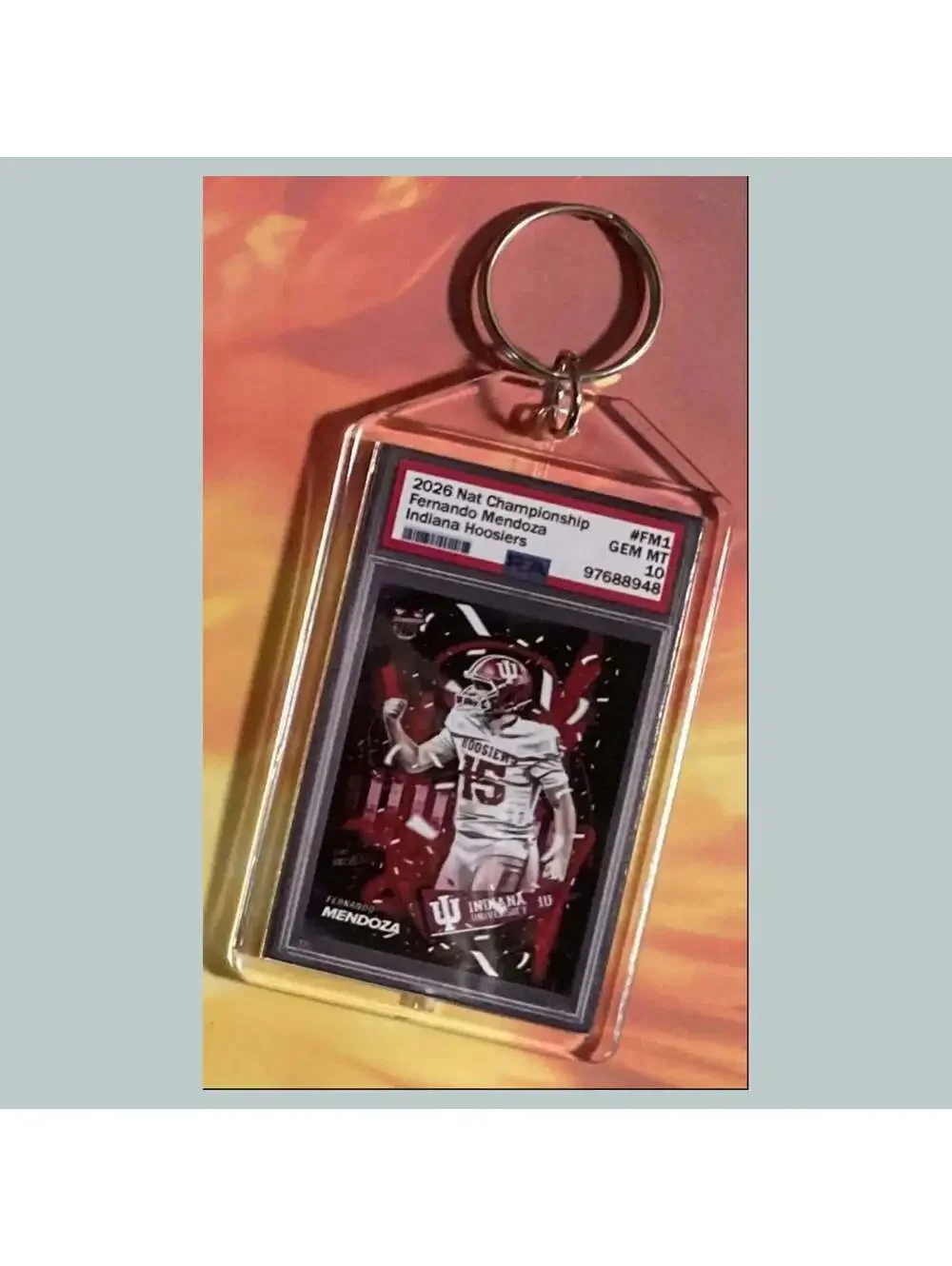 3728 Fernando Mendoza 2026 Nat Championship Mockup Custom Hand Made Keychain
